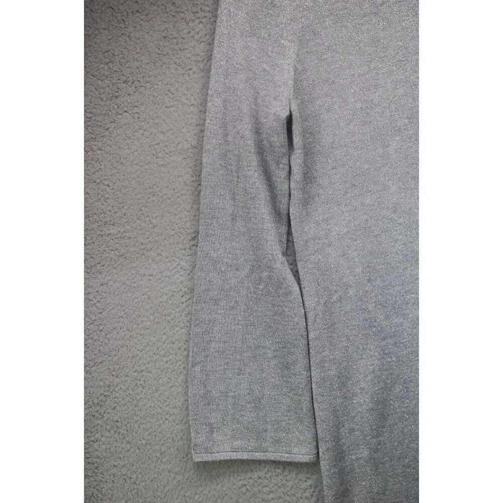 Michael Kors Long Bell‎ Sleeve Silver Sparkling Sweater Dress-L-Event-Evening
